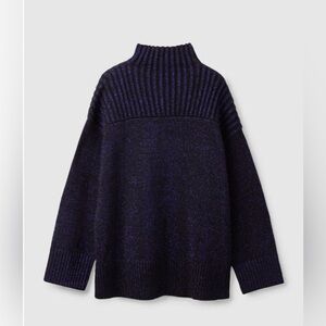 COS High-Neck Metallic wool oversized sweater